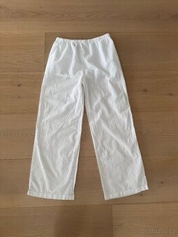 Plátěné kalhoty H&M s madeirou vel. 152 TOP stav