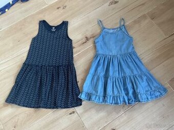 2x šatičky- HM, Kik- 110/116