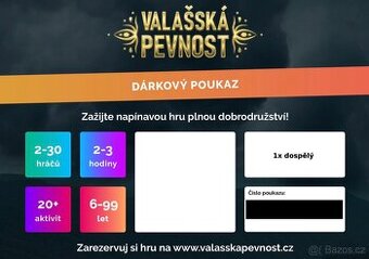 Prodám dárkový voucher na týmovou akční hru Valašská pevnost