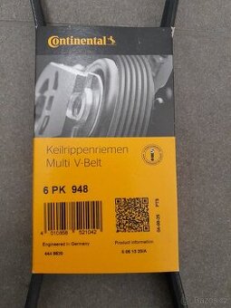 Ozubený klínový řemen Continental - 6 PK 948