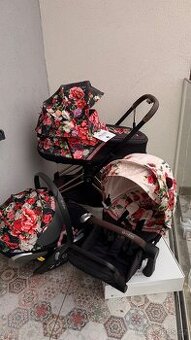 Kočárek Set 3v1 Cybex Priam Spring Blossom