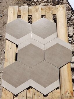 Dlažba / obklad:33x38cm -HEXAGON - mix barev - mat