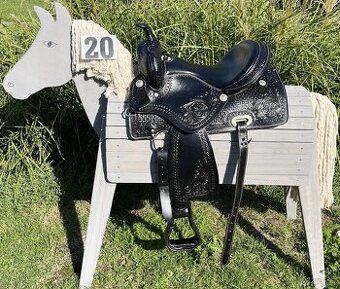 Westernový sedlový komplet 20) černý
