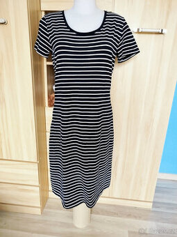 černobílé pruhované šaty, zn.Basic