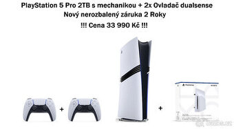 PS5 Pro s Mechanikou 2TB - 2xOvladač (Nový) - Záruka 2 Roky