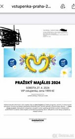 4x VIP vstupenky Majáles Praha 27.4.2024