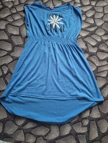 Modré šaty vel. 146-152