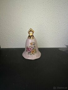 Mini zvoneček z růžového porcelánu