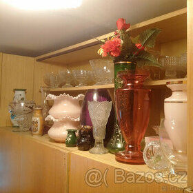 Retro vázy vázičky, hutní sklo