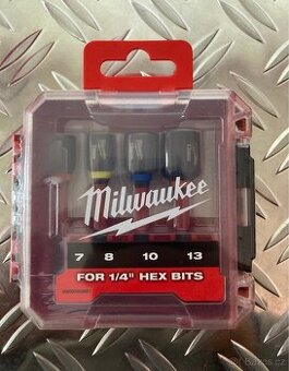Ořechy 1/4" HEX 7 ÷ 13 mm Milwaukee 4932492445 (Sada 4 ks)