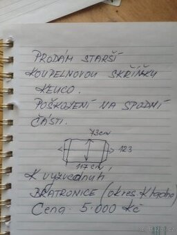 Prodám koupelnovou skříňku