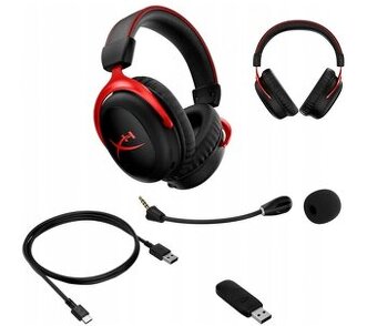 HyperX Cloud II Wireless, černá/červená