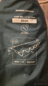 Skládací kempingová postel / lehátko QUECHUA Camp Bed Basic - 1