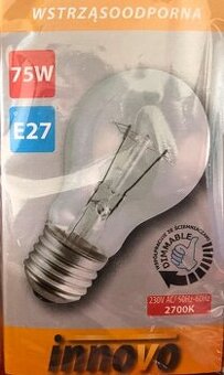 Žárovka E27 75W a 60W