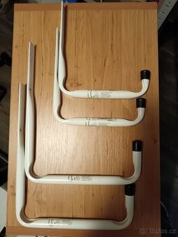 Držáky  na police, kovové, 2+2 kusy