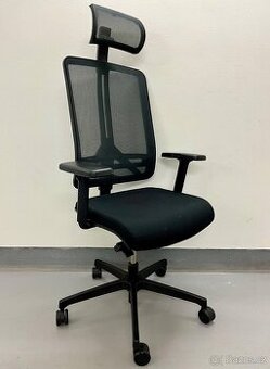 Kancelářská židle RIM Flexi s podhlavníkem - černá