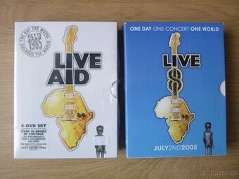 4 dvd LIVE AID (1985) + 4 dvd LIVE 8 (2005)