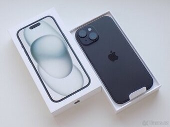APPLE iPhone 15 512GB Black - ZÁRUKA 12 MĚSÍCŮ - NEPOUŽITÝ