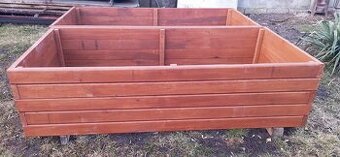 Vyvýšený dřevěný záhon - 2 x 1x 0,50 m