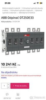 ABB Odpínač OT250E33