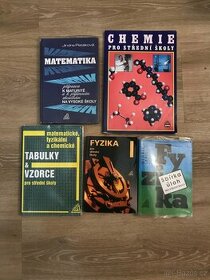 Učebnice matematiky, fyziky a chemie