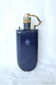 vojenská lahev čutora modrá námořní smalt - 1