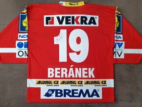 Hokejový dres HC Slavia Praha Josef Beránek podepsaný