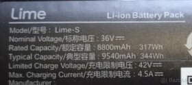 Baterie Li-on 36V do e-koloběžky