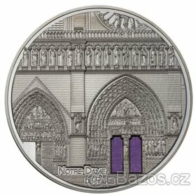 NOTRE DAME DE PARIS Tiffany Art 5 oz Palau 2021 - 1