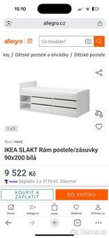 Postel s šuplíky ikea - 1