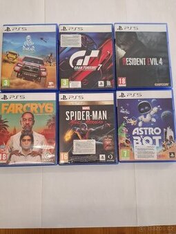 Hry na Ps5 + Nabíjecí stanice na Ps5