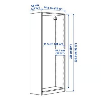 skříně Ikea pax 75x58x236cm - 1