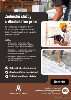 Nabízím zednické služby s dlouholetou praxí