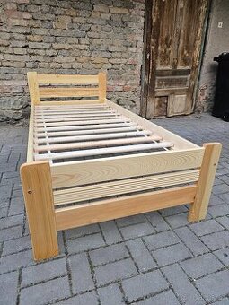 Postel 90x200 z masivu Borovice s roštem 14latí do 120kg