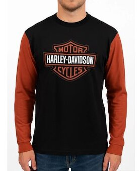 Pánské triko L s dlouhým rukávem Harley-Davidson 99067-22VM