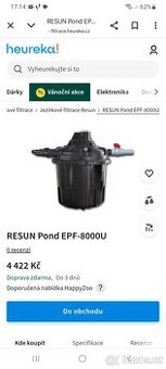 Jezirkova filtrace nová Resun pond EPF8000U