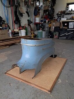 Podsedlový plech v holubí modř jawa pionýr