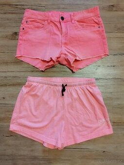 Kraťasy DÍVČÍ riflové+bavlněné vel.158-164