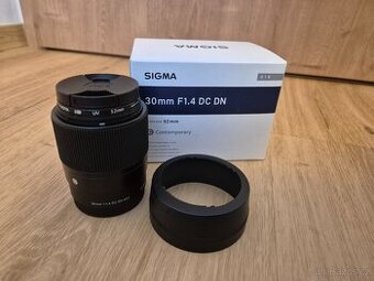 Objektiv Sigma 30mm f/1.4 pro Sony E + filtr Hoya HD