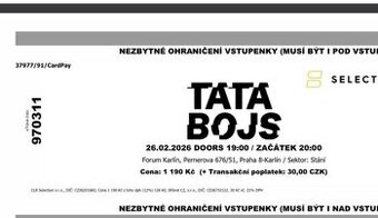 Tata bojs 26.2.2026 forum karlin 2listky