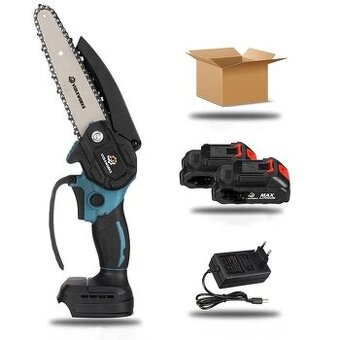 🔋 Mini AKU řetězová pila 6″ VIOLEWORKS – 2× baterie, lehká