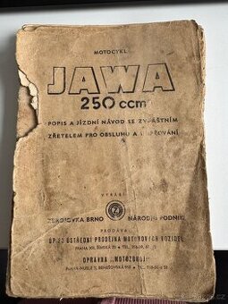 Jawa 250 popis a jízdní návod