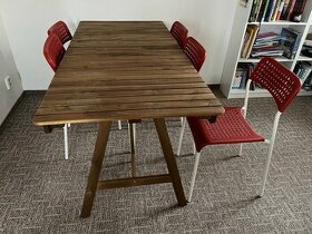 stůl a židle (6ks) venkovní ikea