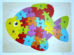 RYBKA EDUKATIVNÍ SKLÁDAČKA PUZZLE ABECEDA