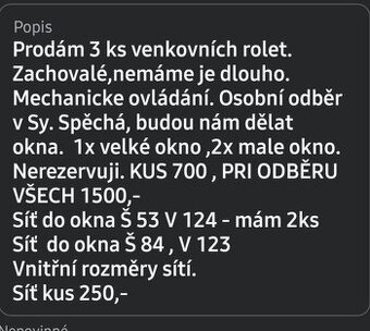 Venkovni rolety a sítě do oken