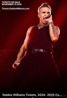 Prodam lístky na koncert Robbieho Williamse