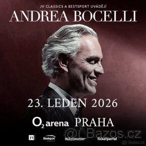 Prodám 2x lístek na koncert Andrea Bocelli v Praze