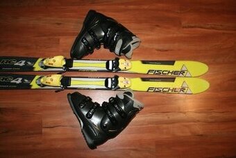 detské lyže Fischer 118 cm , lyžiarky Salomon