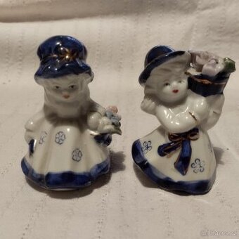 2 x porcelán soška dívky
