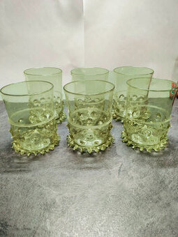 Zelené lesní sklo 6 ks, NOVÉ